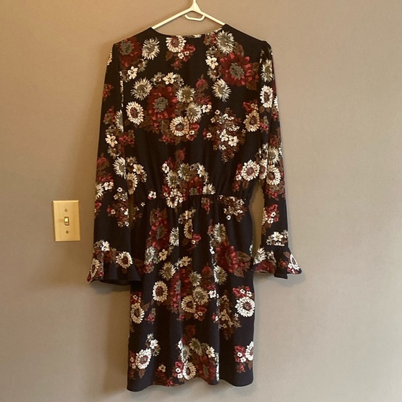 Black Tape Pink and Blue Long Sleeve V-Neck Sundress - Picture 11 of 16